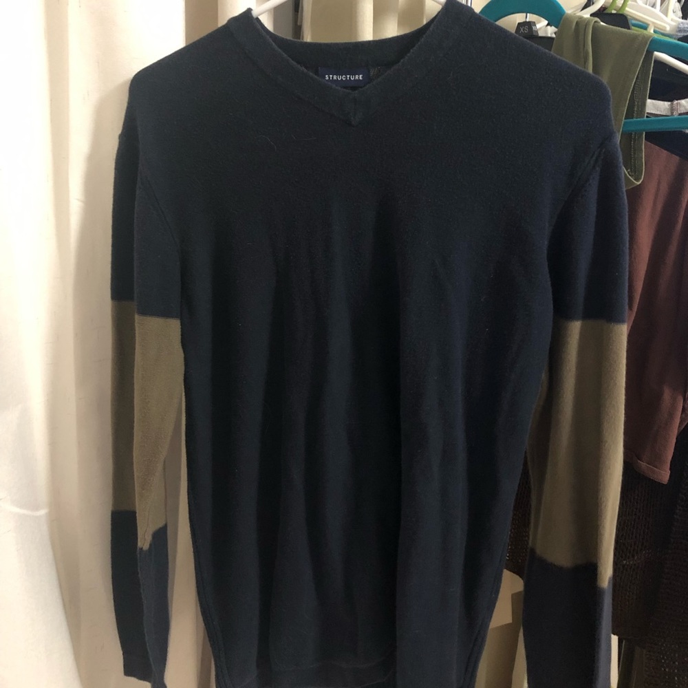 Blue and Tan Sweater